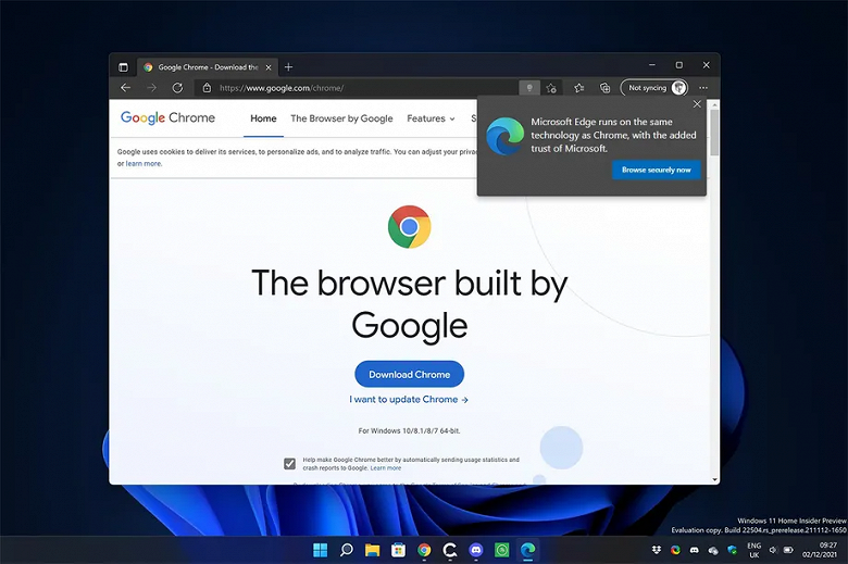 «Этот браузер как из 2008-го», — Microsoft Edge в Windows 10 и Windows 11 отговаривает пользователей от загрузки Chrome